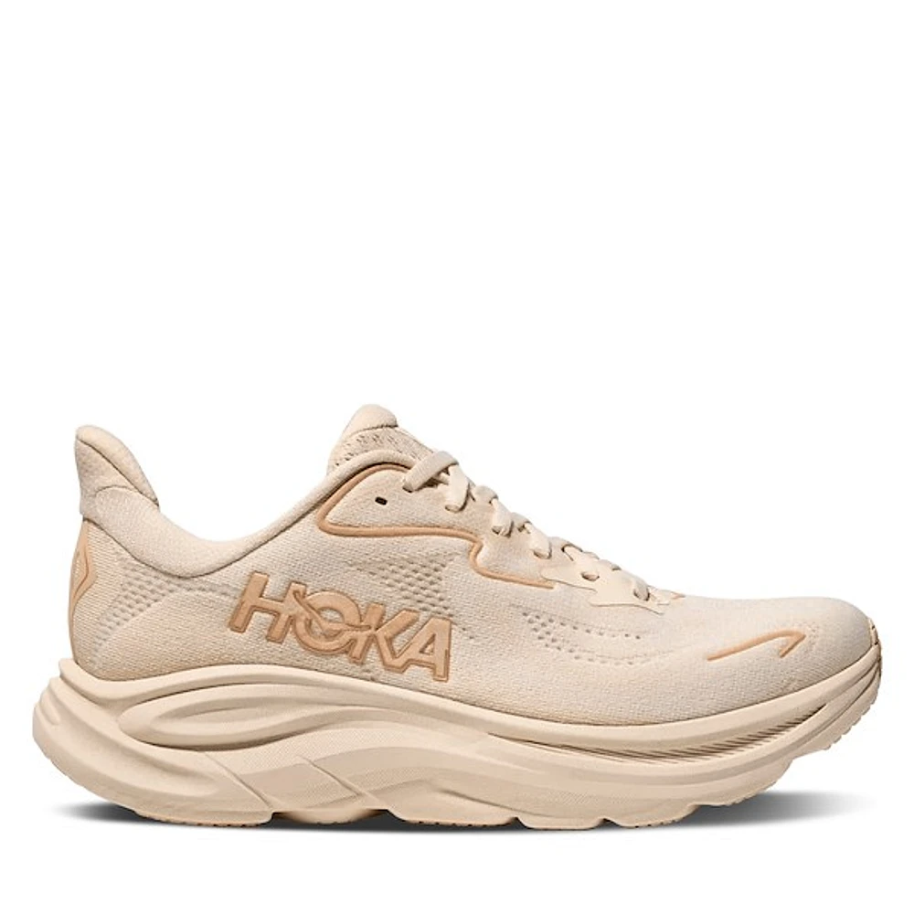 HOKA Women's Clifton 10 Sneakers Beige, Rubber