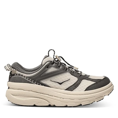 HOKA Bondi B3LS Sneakers Beige/Dark Gris, Womens / Mens Suede