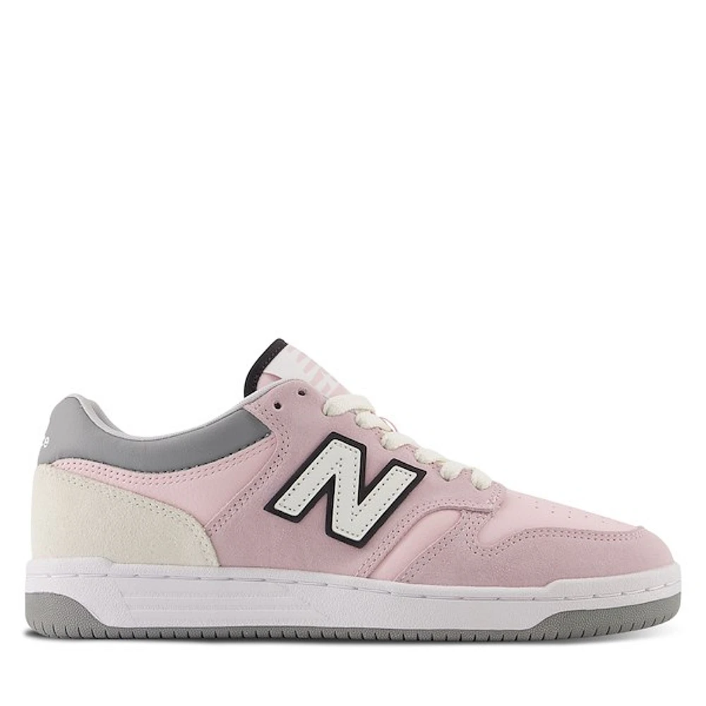 New Balance BB480 Sneakers Pink/Gray/White Rose, Womens / Mens Leather