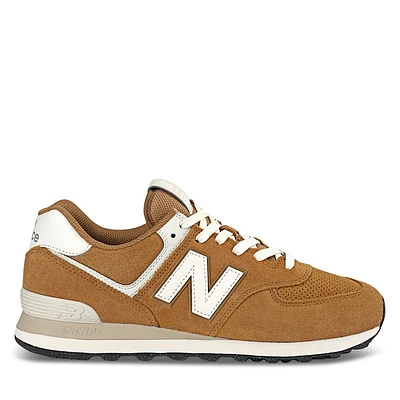 New Balance 574 Sneakers Clay/Off-White Brown, Womens / Mens Suede