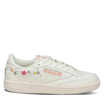 Reebok Women's Club C 85 Vintage Sneakers Bone/Multi-Color White Os Div., Leather