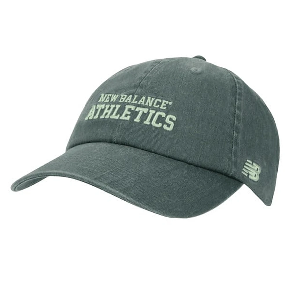 New Balance 6-Panel Athletic Cap in Green, Cotton