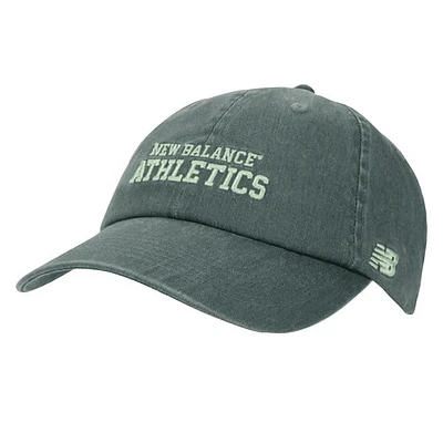 New Balance 6-Panel Athletic Cap in Green, Cotton