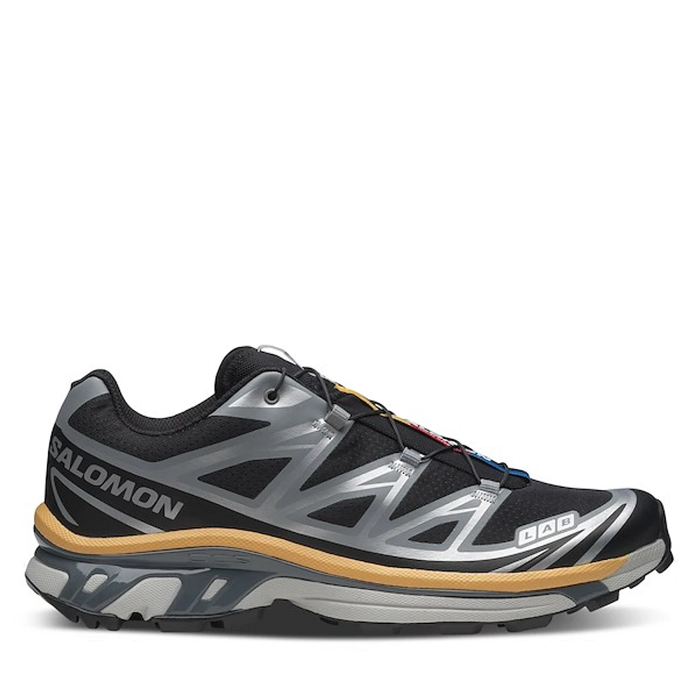 Salomon XT-6 Sneakers Black/Silver/Orange Black Misc, Womens / Mens Rubber