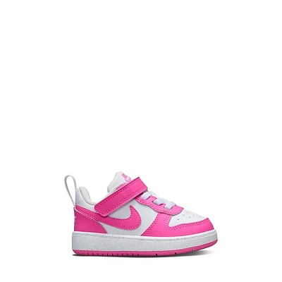 Nike Toddler's Court Borough Low Sneakers White/Pink White Misc, Toddler Leather