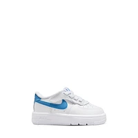 Nike Toddler's Air Force 1 Low EasyOn Sneakers White/Blue White Misc, Toddler Leather