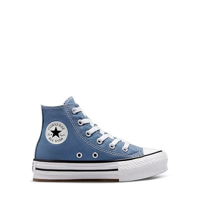 Converse Little Kids' Chuck Taylor All Star EVA Lift Hi Sneakers Blue, Largeittle Kid Canvas