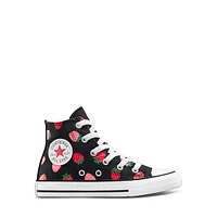 Converse Little Kid's Chuck Taylor All Star Hi Strawberry Sneakers Black White, Largeittle Kid Canvas