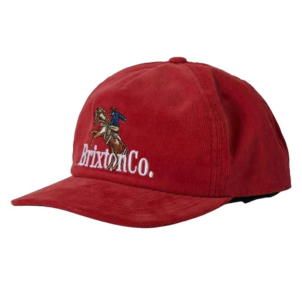 Brixton Inwood Snapback Cap in Rouge, Cotton