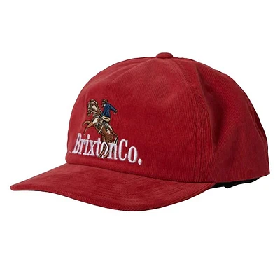 Brixton Inwood Snapback Cap in Rouge, Cotton