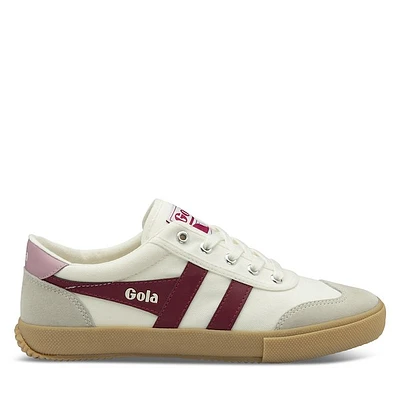 Gola Women's Badminton Plimsoll Sneakers White/Cherry White Misc, Canvas