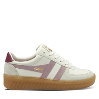 Gola Women's Grandslam Elite Platform Sneakers White/Pink/Red White Misc, Leather
