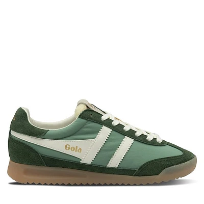 Gola Women's Firefly Sneakers Dark Green/Light Green/White, Suede