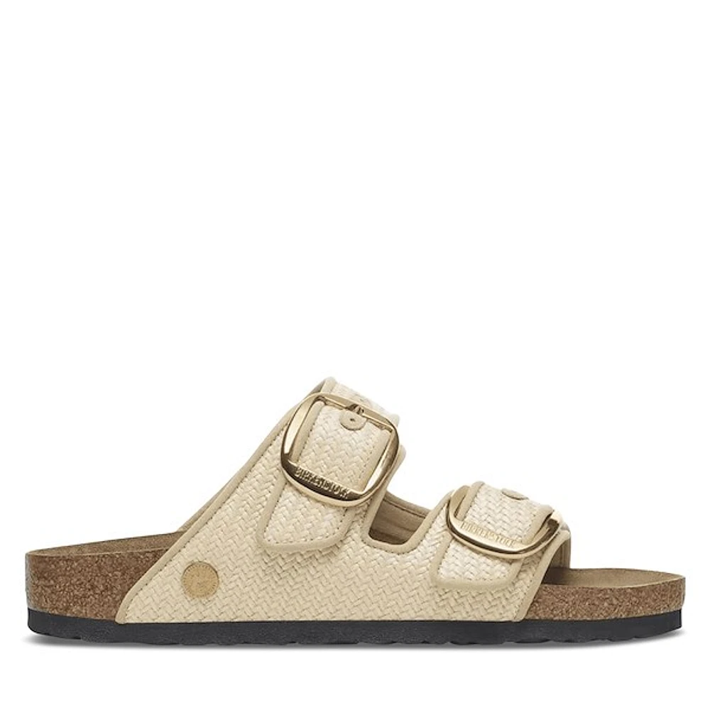 Birkenstock Women's Arizona Buckle Sandals Natural Raffia Naturel, / EU Rubber