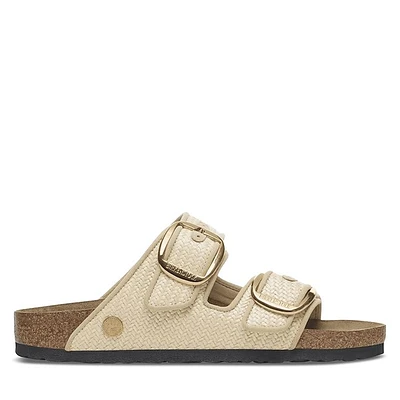 Birkenstock Women's Arizona Buckle Sandals Natural Raffia Naturel, / EU Rubber