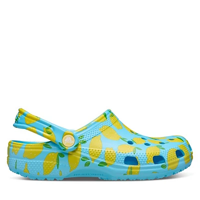 Crocs Classic Lemon Clogs Blue/Yellow Vif, Womens / Mens
