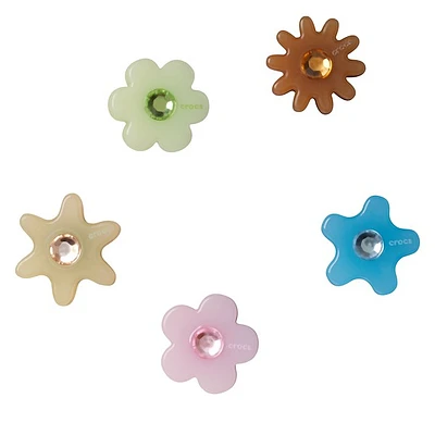 Crocs Enlighten Flower 5 Pack Jibbitz in Vif, Rubber