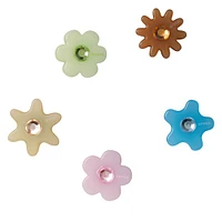 Crocs Enlighten Flower 5 Pack Jibbitz in Vif, Rubber