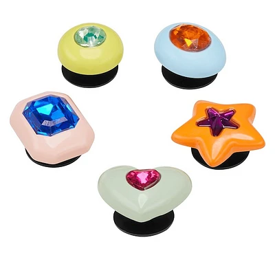 Crocs Gem 5 Pack Jibbitz in Vif, Rubber