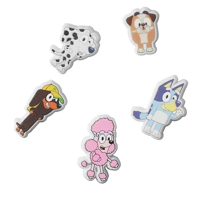 Crocs Bluey 5 Pack Jibbitz in Vif, Polyester