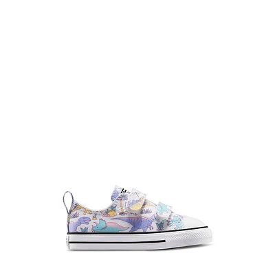 Converse Toddler's Chuck Taylor All Star Dinosaur Easy On Sneakers White, Toddler Canvas