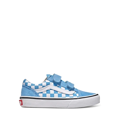 Vans Little Kid's Old Skool Checkerboard Sneakers Blue, Largeittle Kid Canvas