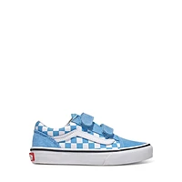 Vans Little Kid's Old Skool Checkerboard Sneakers Blue, Largeittle Kid Canvas