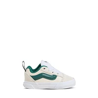 Toddler's Knu Skool Vans Cream/Green, Toddler Canvas