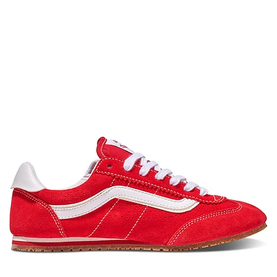 Vans Women's Super Lowpro Sneakers Red/White Rouge, Suede