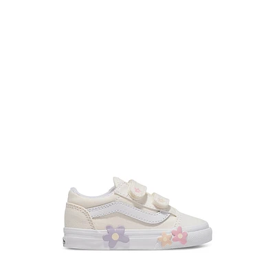 Vans Toddler's Old Skool V Sneakers Off-white/Floral White Os Div., Toddler Canvas