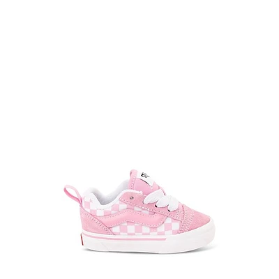 Toddler's Knu Skool Checkerboard Vans Pink/White Rose Misc, Toddler Canvas