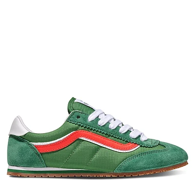 Vans Women's Super Lowpro Sneakers Green/Red, Suede