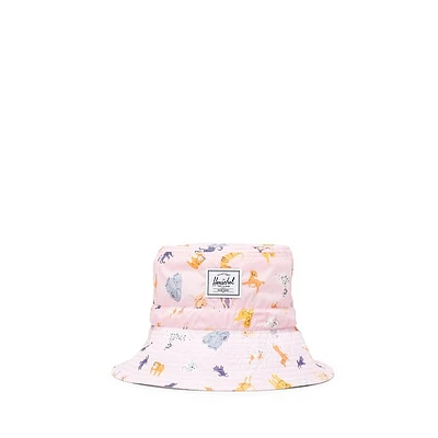 Herschel Supply Co. Toddlers Beach UV Dog Print Bucket Hat in Rose Misc, Nylon