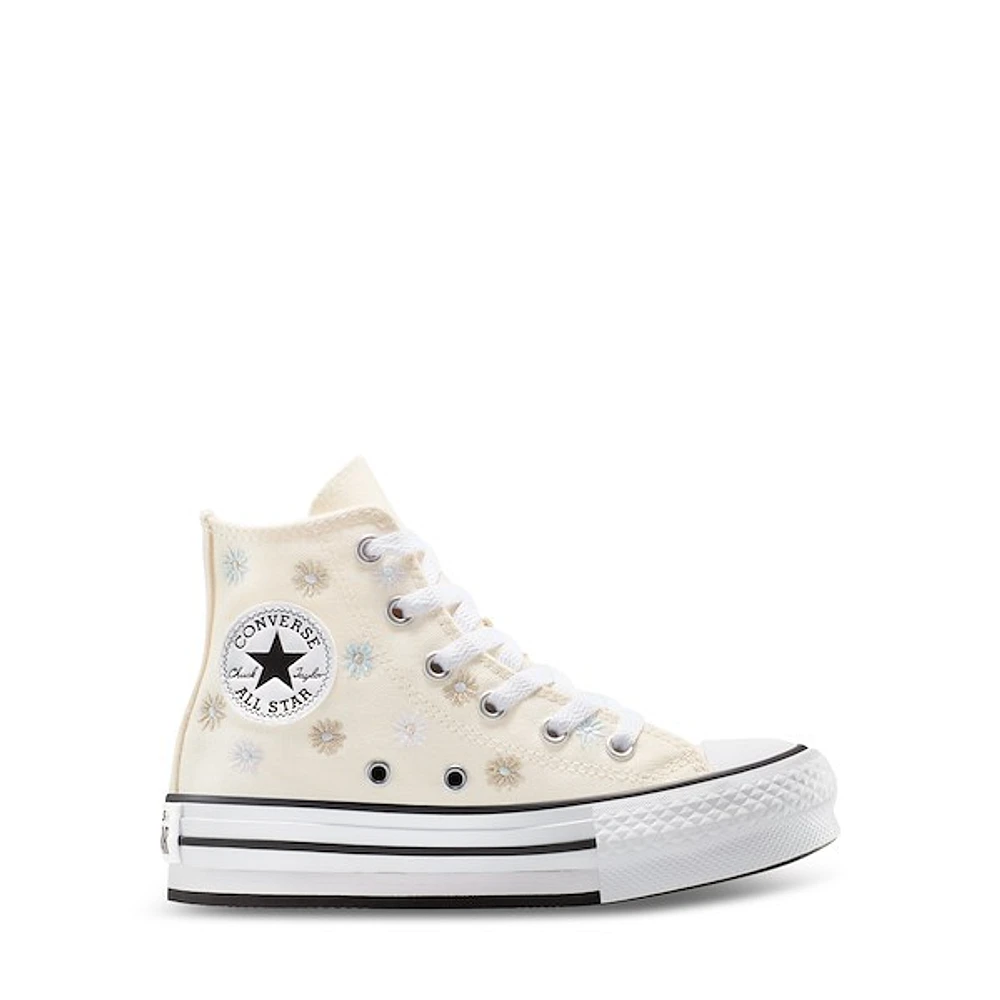 Converse Little Kids' Chuck Taylor All Star EVA Lift Hi Floral Sneakers White Os Div., Largeittle Kid Canvas
