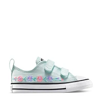 Converse Big Kid's Chuck Taylor All Star 2V Floral Embroidery Sneakers Green, Kid Canvas
