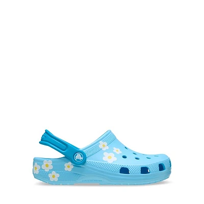 Crocs Little Kid's Classic Daisy Clogs Blue, Largeittle Kid