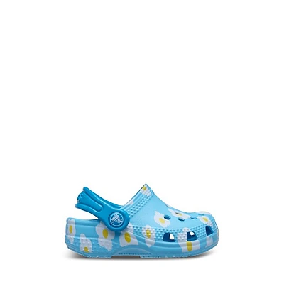 Crocs Baby's Classic Daisy Clogs in Blue, Size Baby 2