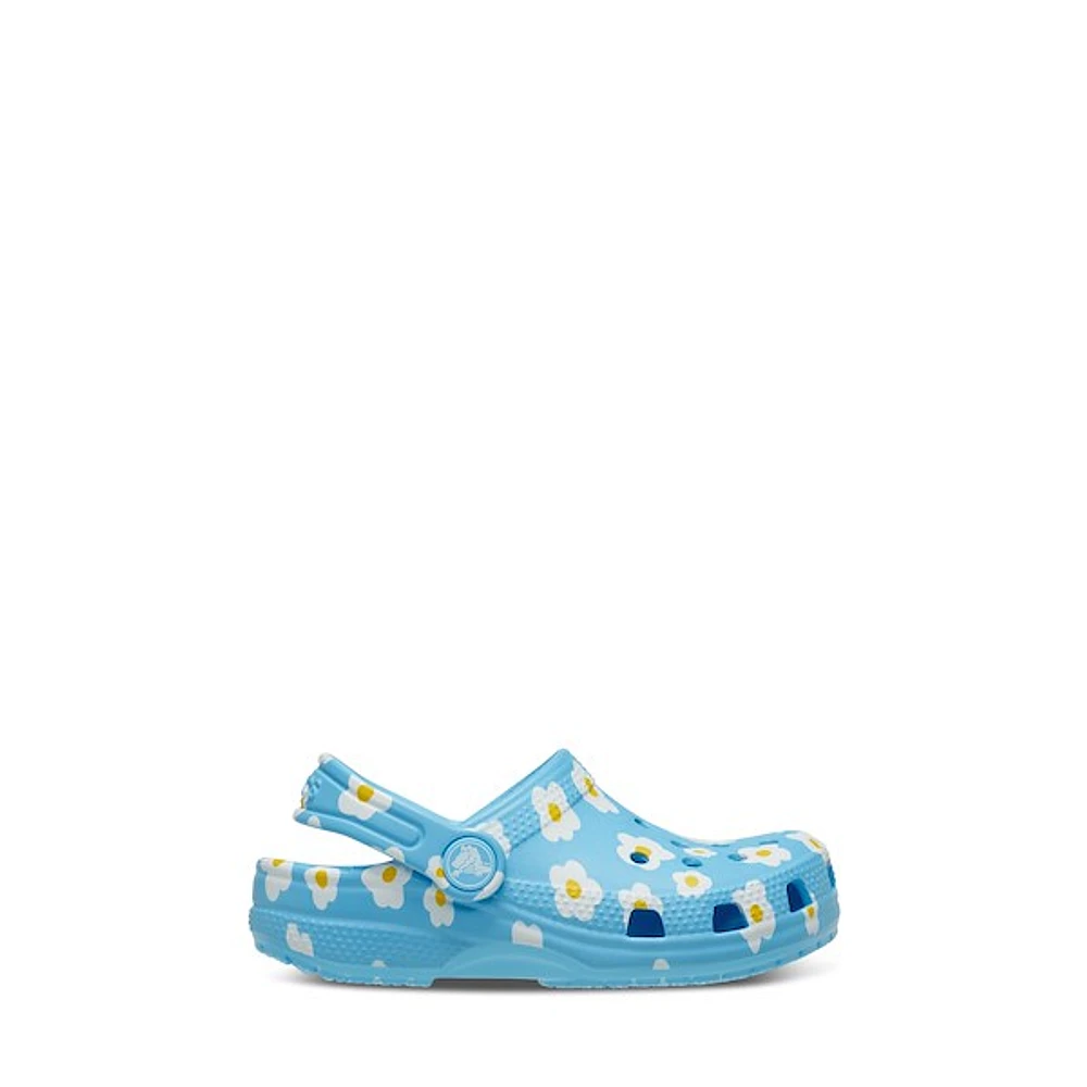 Crocs Toddler's Classic Daisy Clogs Blue, Toddler