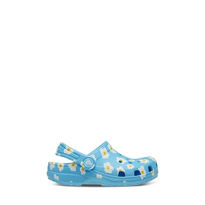 Crocs Toddler's Classic Daisy Clogs Blue, Toddler