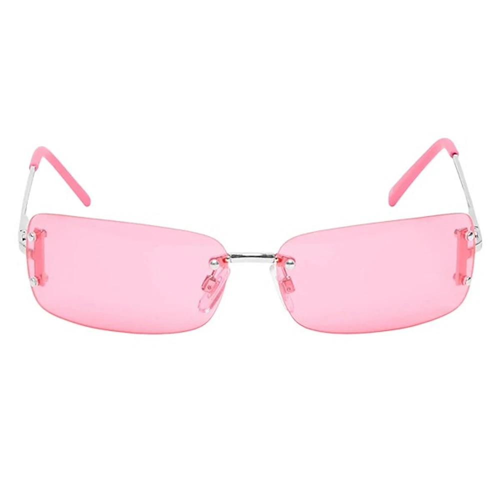 Vans Gemini Rimless Sunglasses in Pink, Textile