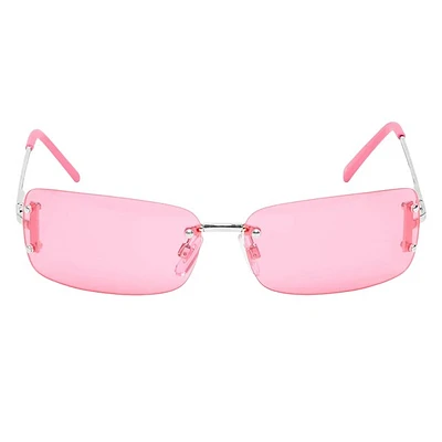 Vans Gemini Rimless Sunglasses in Pink, Textile