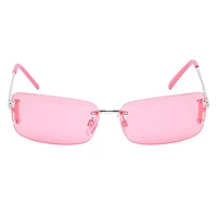 Vans Gemini Rimless Sunglasses in Pink, Textile