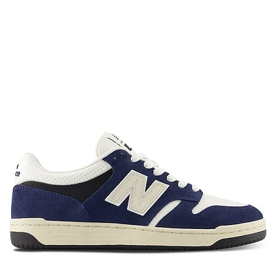 New Balance Men's BB480 Sneakers White Black Marine, Leather