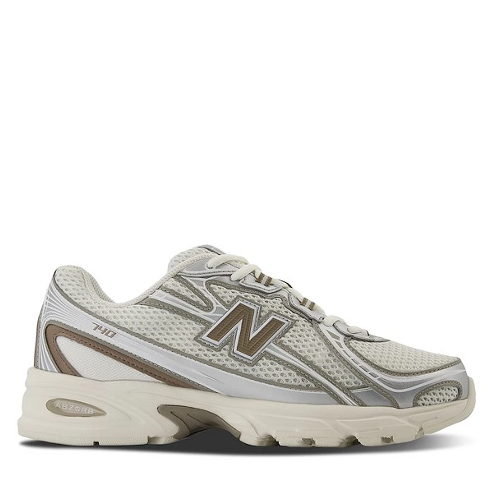 New Balance 740 Sneakers Cream/Brown/Silver White Misc, Womens / Mens Rubber