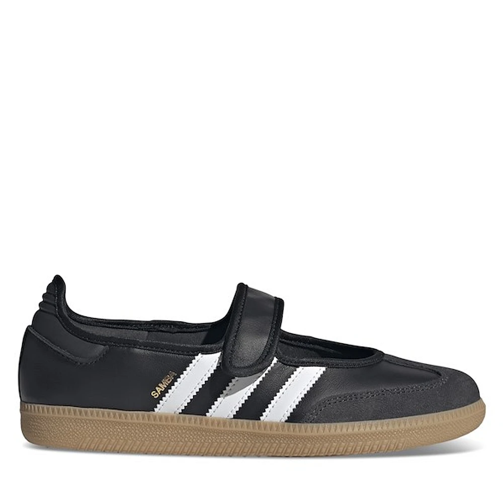 adidas Women's Samba Mary-Jane Sneakers Black White, Leather