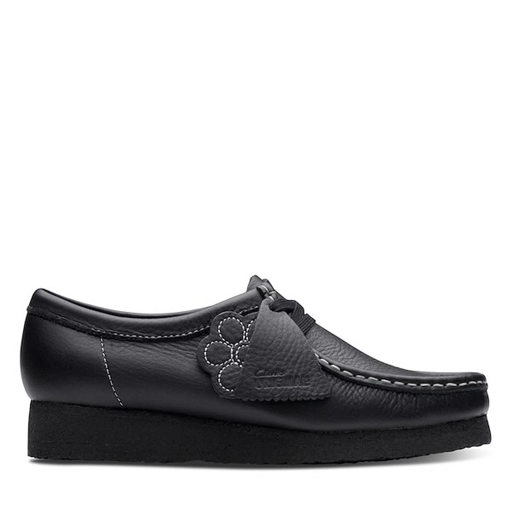 Clarks Originals Women's Wallabee Moccasin Shoes Black Misc, Leather