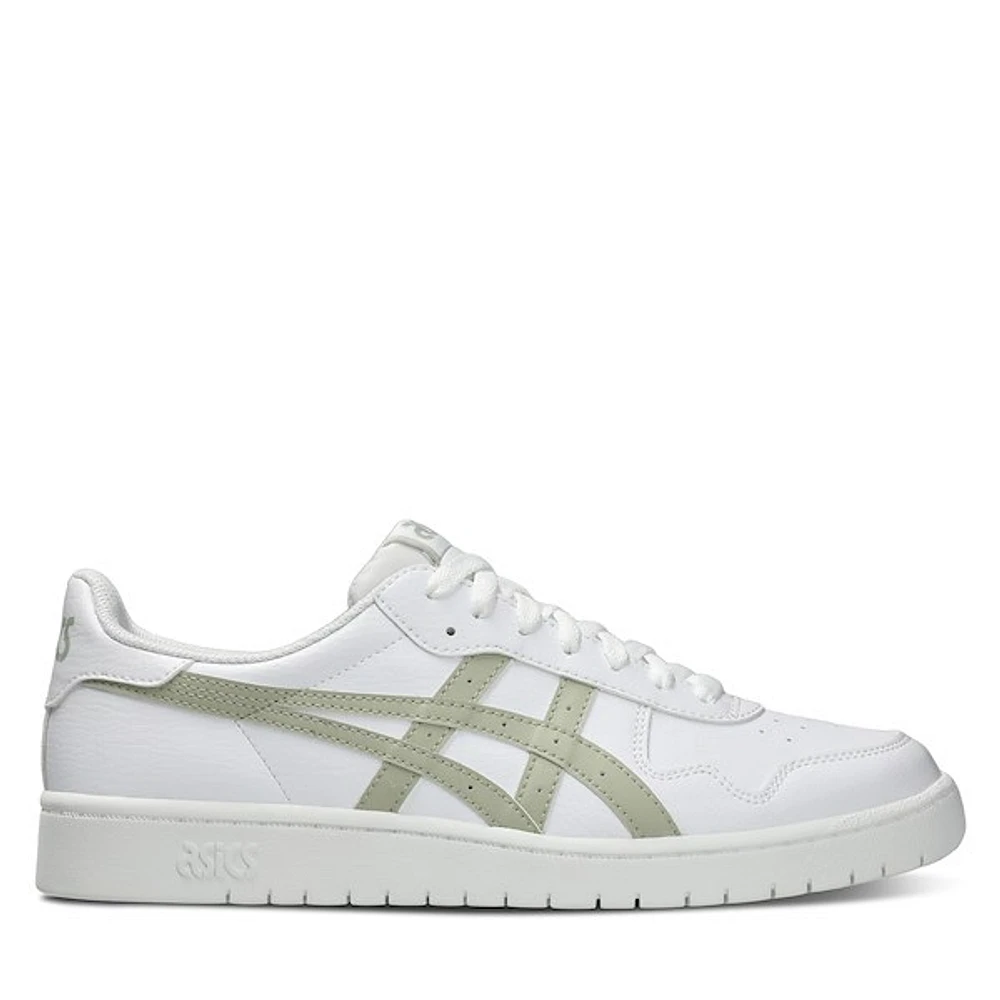 ASICS Men's Japan S Sneakers White/Green, Leather
