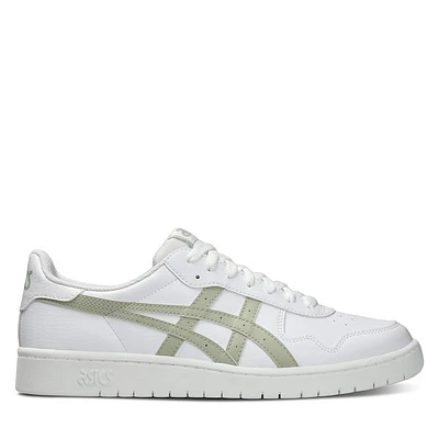 ASICS Men's Japan S Sneakers White/Green, Leather