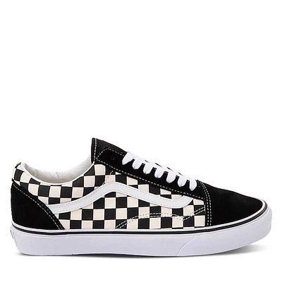 Vans Old Skool Checkerboard Sneakers Black White, Womens / Mens Canvas