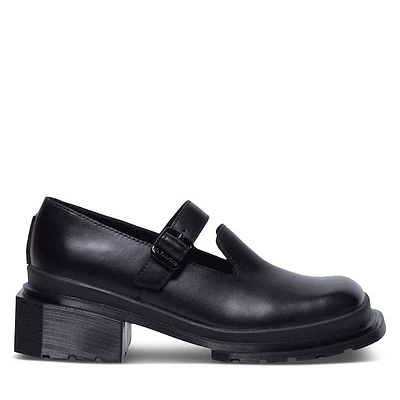 Dr.Martens Women's Maybole Square Toe Mary Jane Shoes Black, Leather